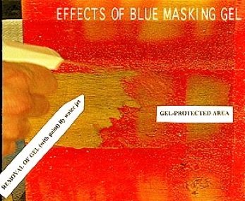 Masking gel protection of raw wood