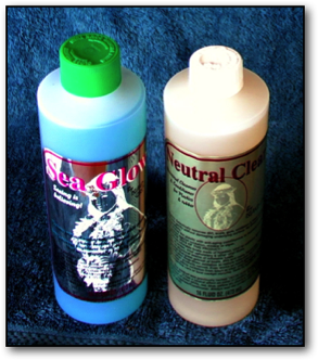 Bottles of SEA GLOW™ and NEUTRAL CLEAR™